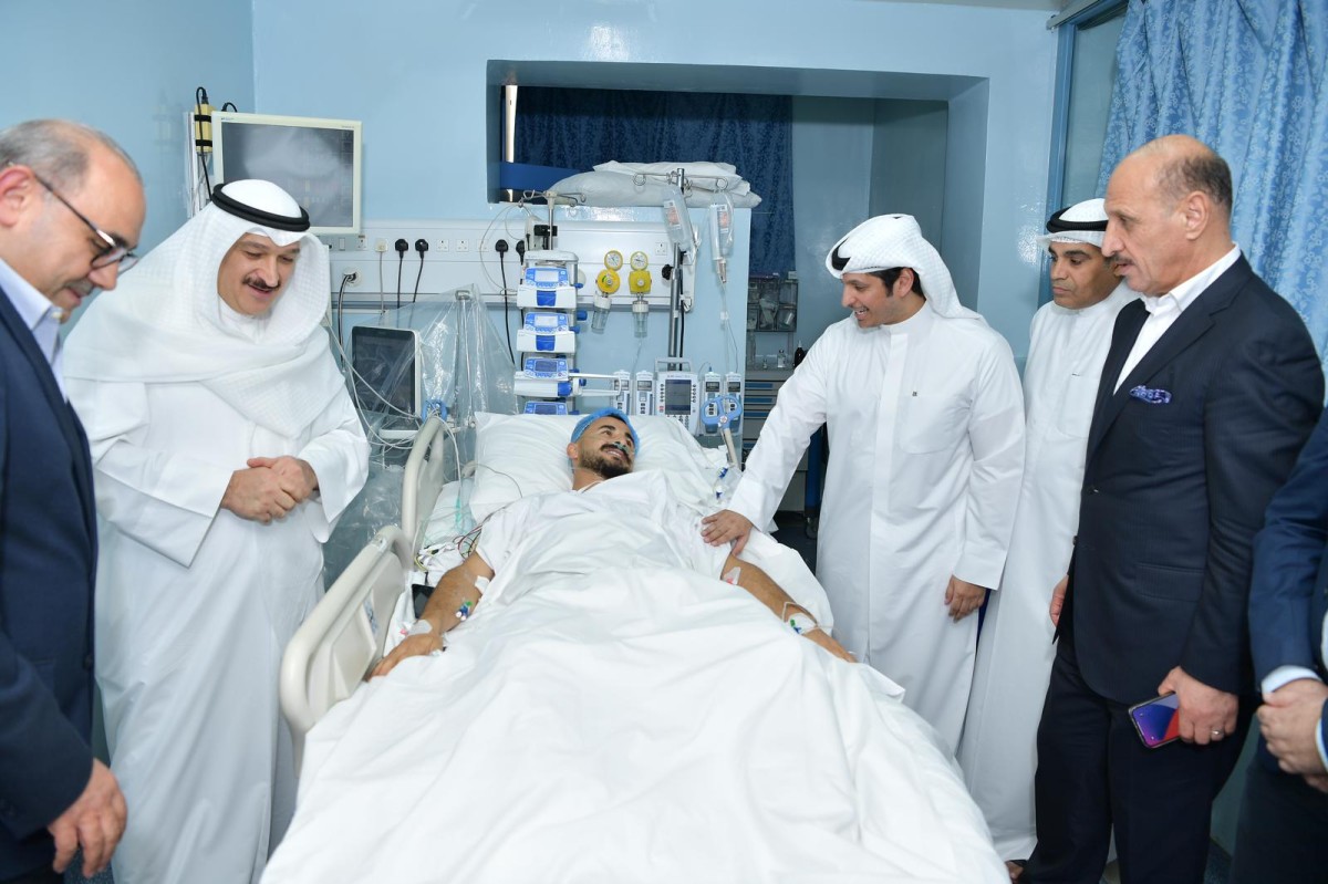 Kuwait provides urgent medical care for injured Iraqi footballer Ayman Hussein