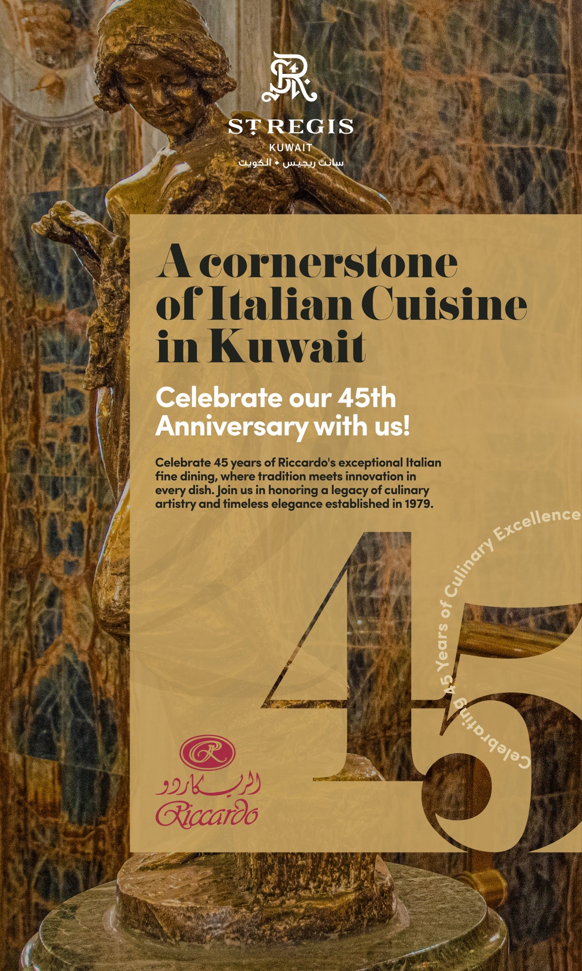 Riccardo Restaurant Celebrates 45 Years of Culinary Excellence at The St. Regis Kuwait