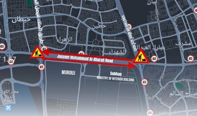 6th Ring Road Lane Closure on Jassem Al-Kharafi Road from King Fahd to ...