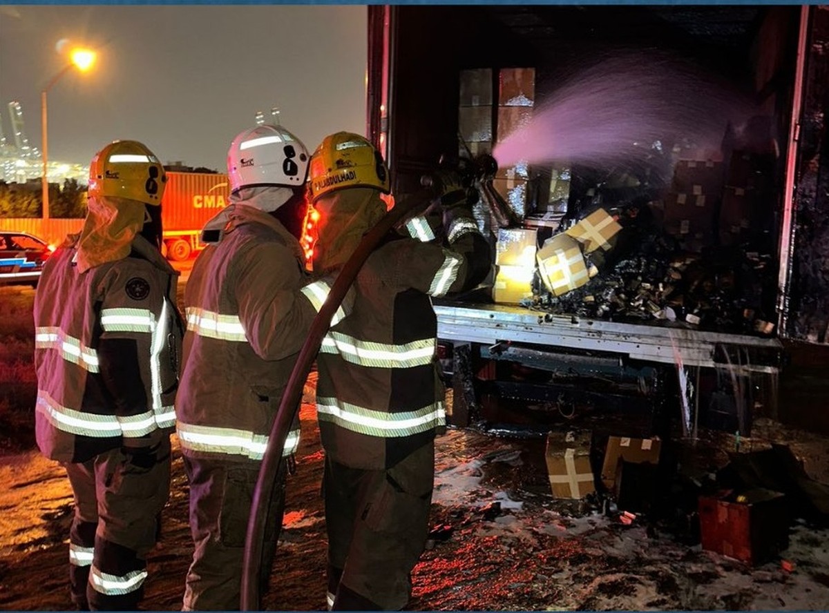 Firefighters contain container blaze in Shuwaikh Free Trade Zone
