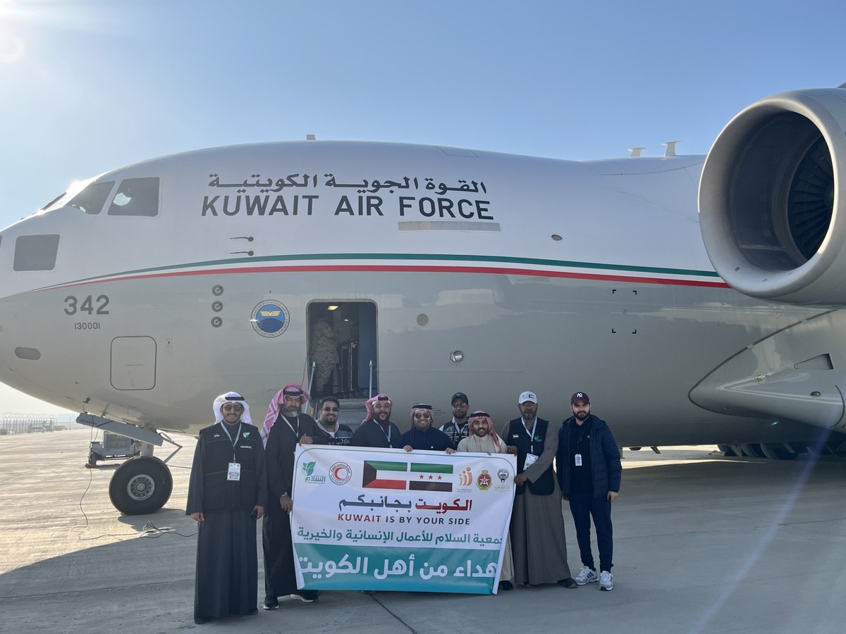 Kuwait sends fourth relief flight to Syria with 40 tons of aid