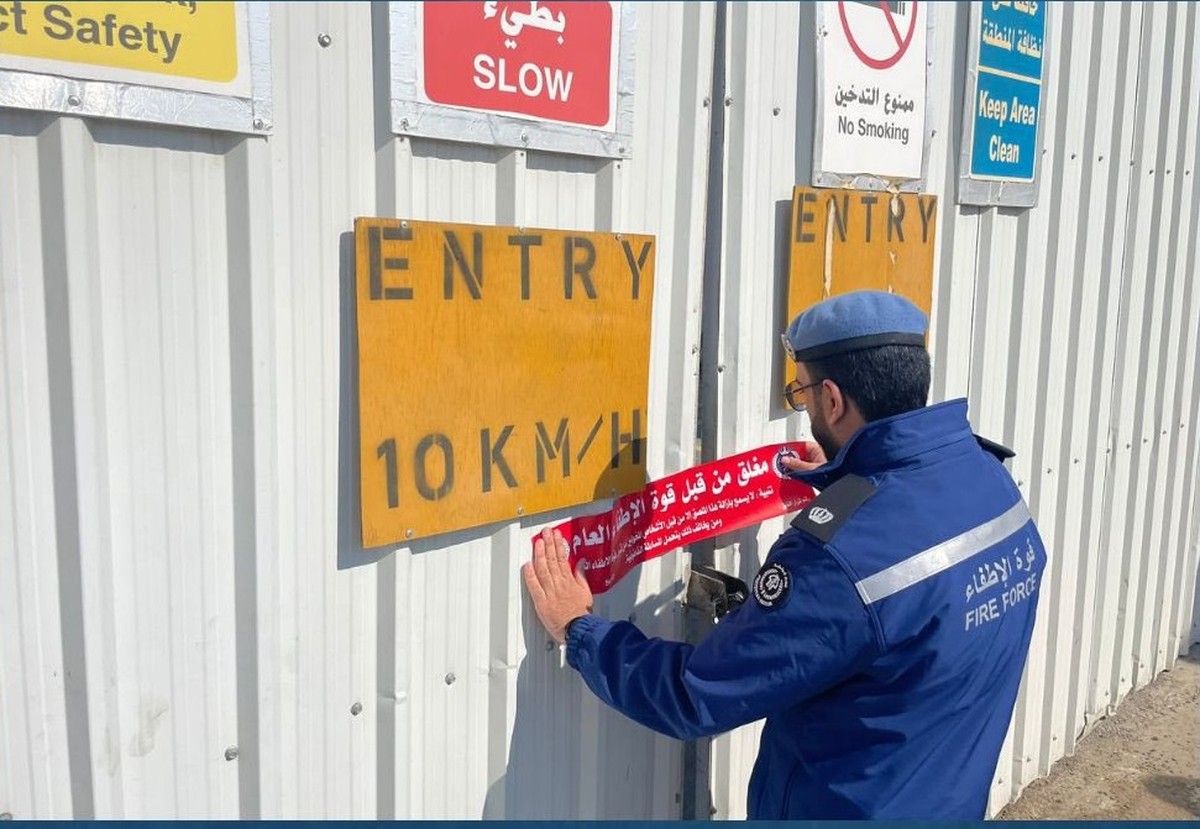 General Fire Force closes 25 facilities in Ahmadi for safety violations