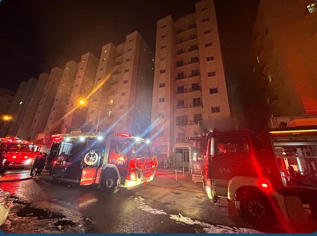 Firefighters control building basement fire in Mahboula