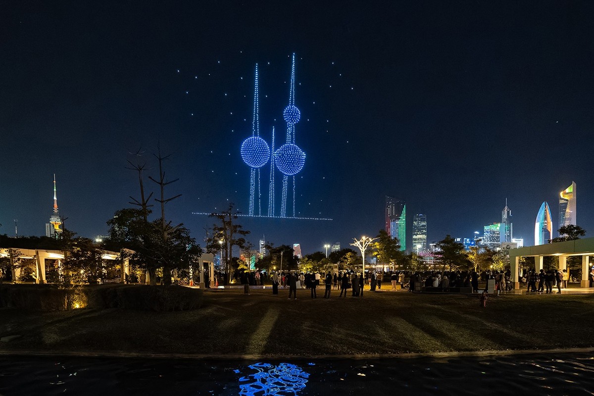 Kuwait's skies adorned with drone art for national holidays