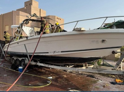Firefighters contain boat fire in Khiran; two injured | arabtimes