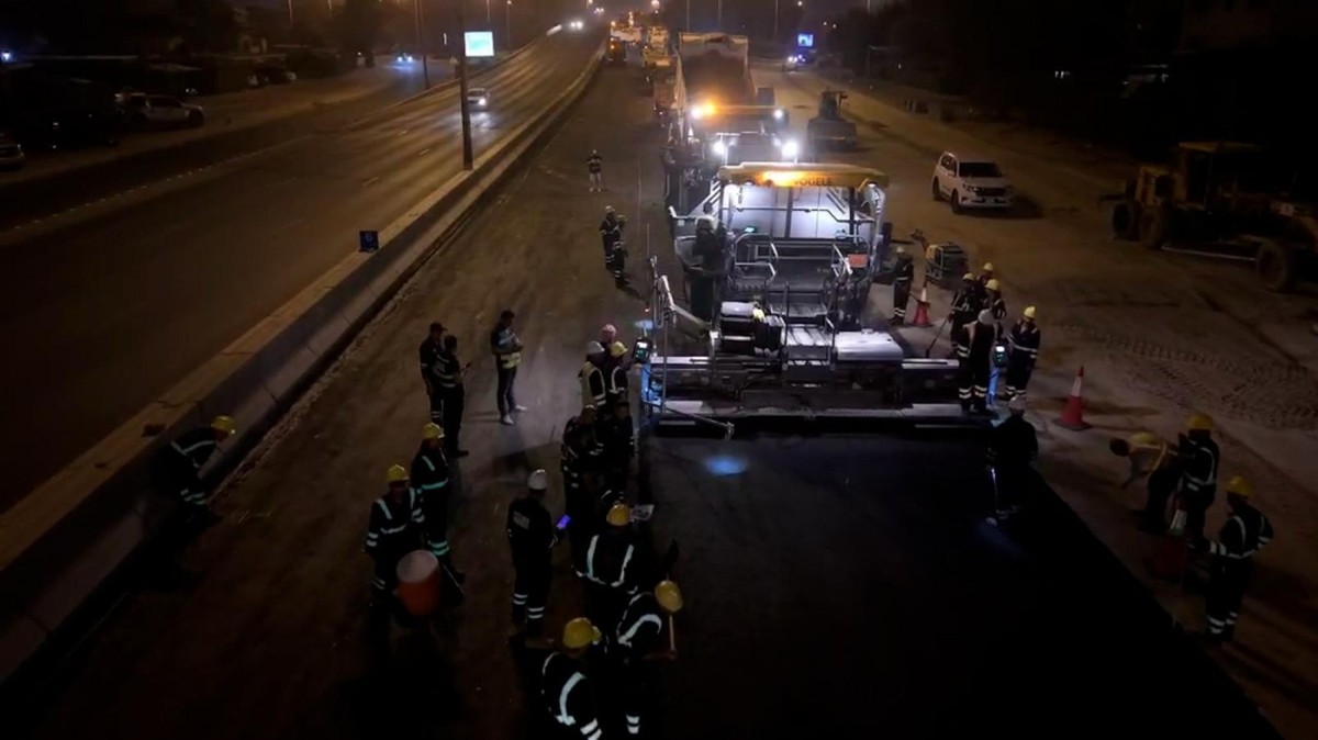 Road maintenance underway on Fourth Ring Road as part of national projects