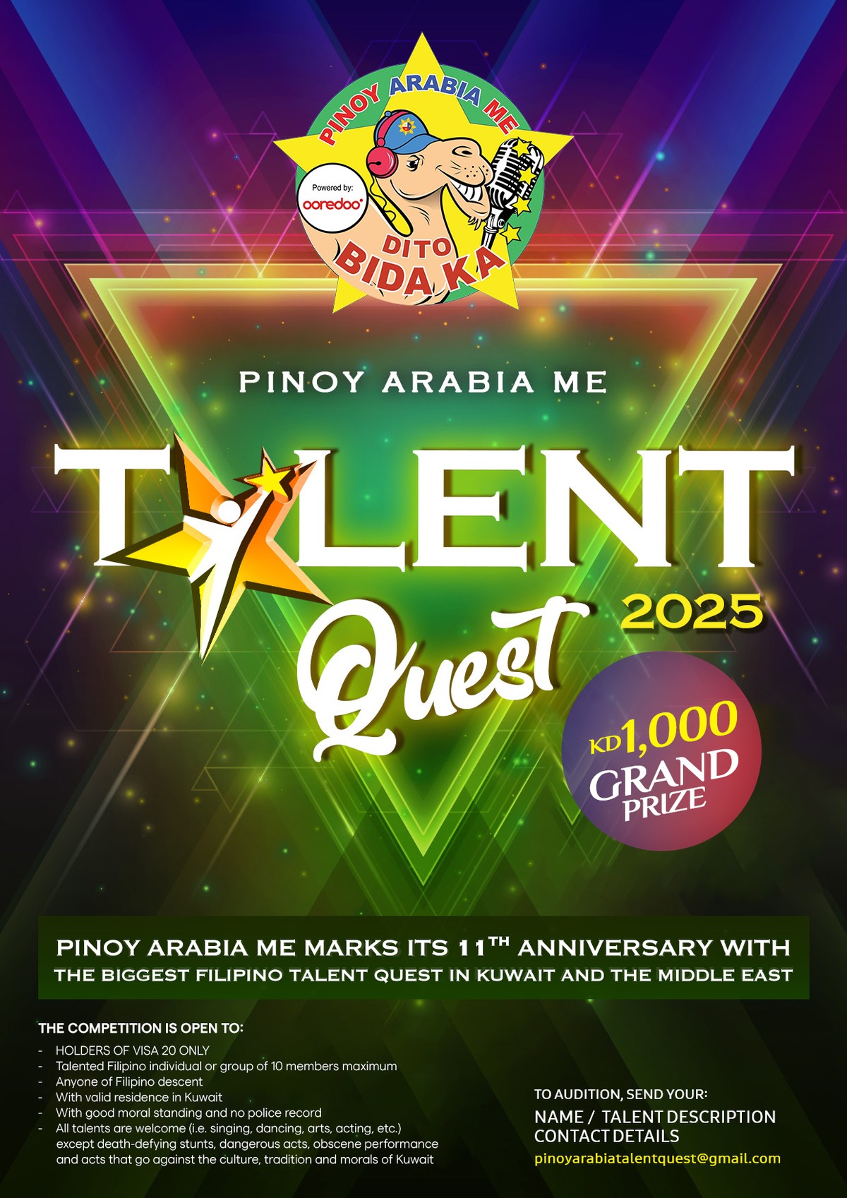 Pinoy Arabia to mark 11th anniversary with Talent Quest 2025