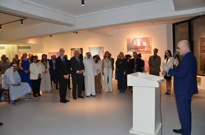 Italian Ambassador Inaugurates Federico Fiorentini’s Art Exhibition in Kuwait