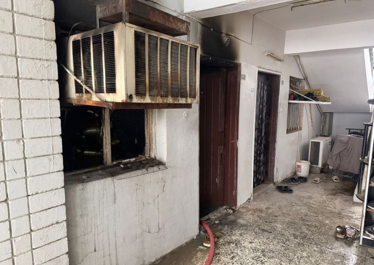 One Injured as Fire Crews Control Salmiya Building Fire