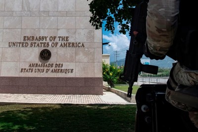 Suspected Haitian gang members exchange fire with Marines protecting US Embassy