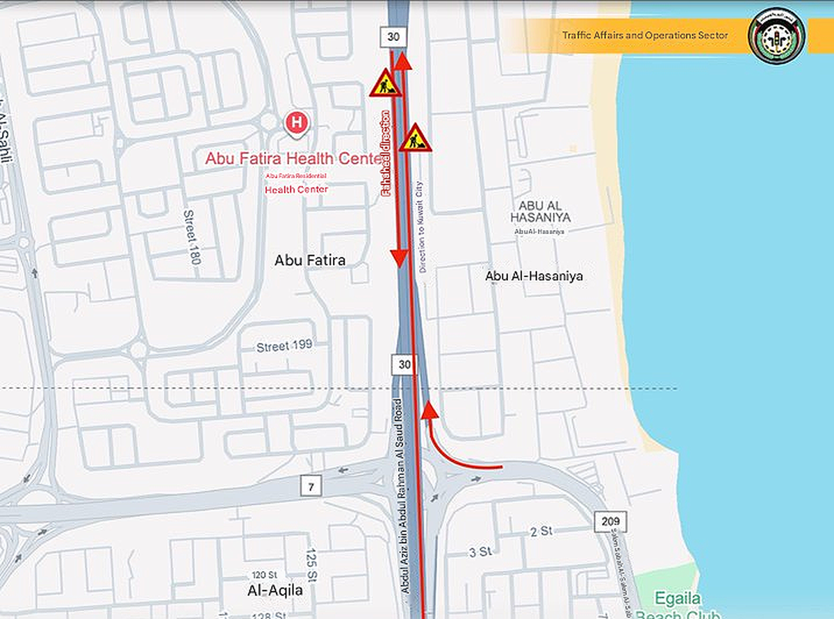 Full Shutdown of Key Sections on Fahaheel Road