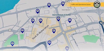Approved Parking Areas Near Grand Mosque and Souk Al-Mubarakiya