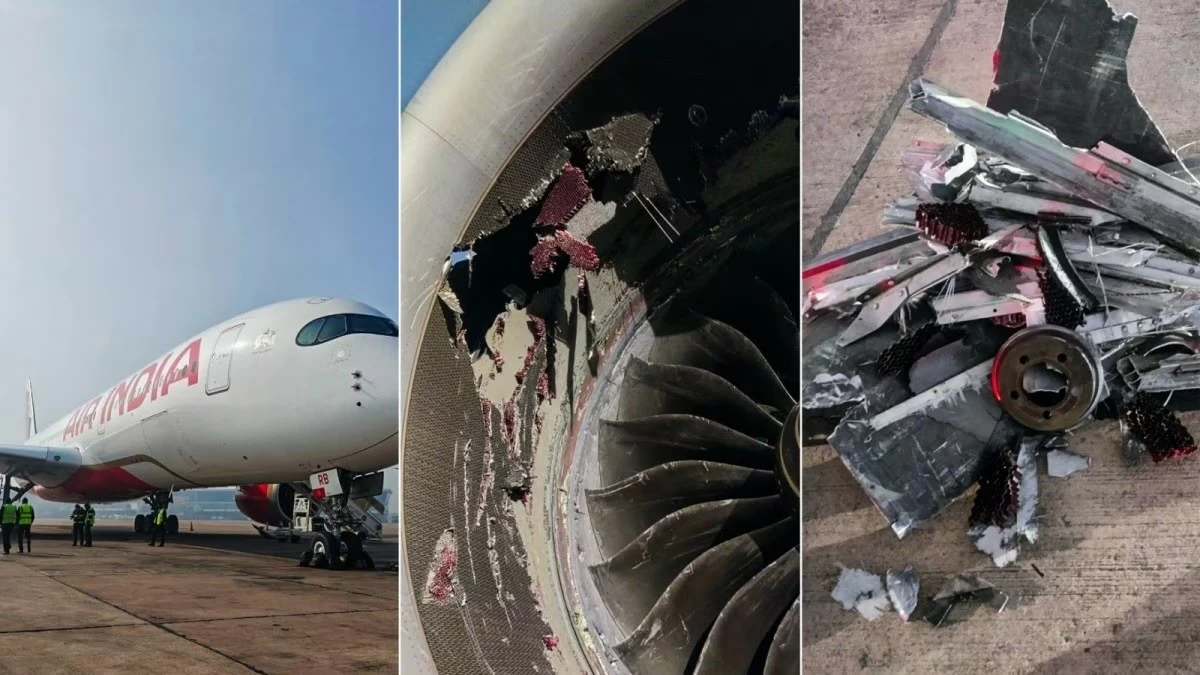 No injuries as Air India plane engine sucks in a cargo container in Delhi