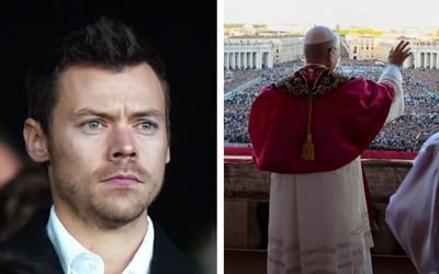 Harry Styles shares the story behind surprise papal election spotting