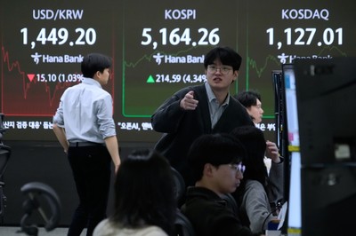 Bitcoin plunges up to 8% and S.Korea's Kospi sinks nearly 4% in the latest tech-led sell-off