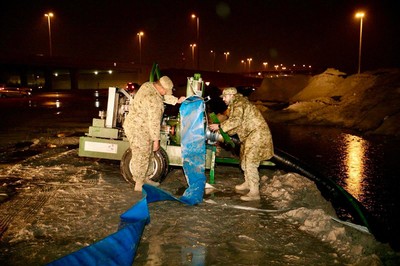 Kuwait National Guard Deploys Teams to Drain Rainwater