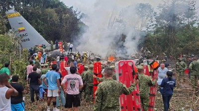66 killed in military plane crash in Colombia: head of armed forces