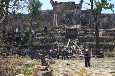 1,000-year-old temple lies battered after Cambodia-Thailand border clashes