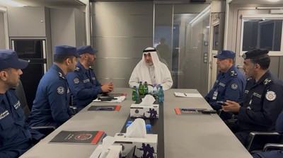 Interior Minister Reviews Firefighting Efforts at Kuwait International Airport Blaze