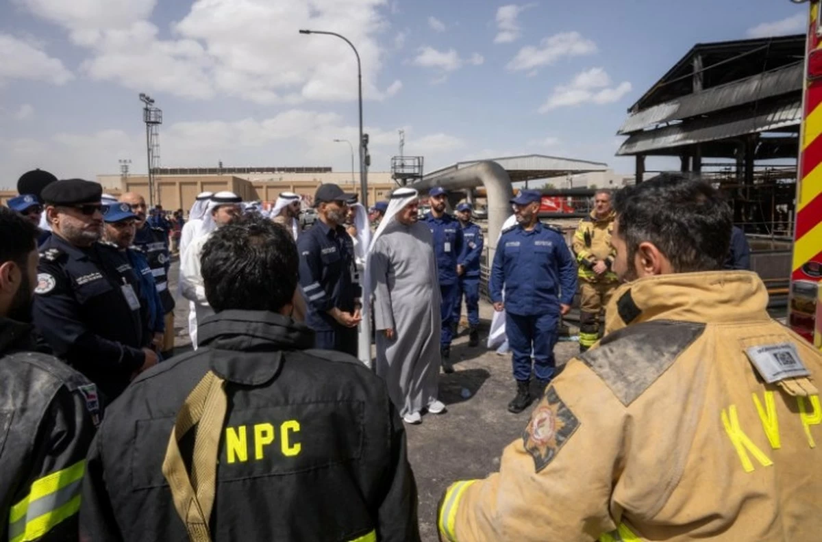 Kuwait PM Inspects Airport After Fuel Tank Fire Brought Under Control