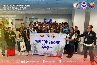 389 OFWs, families flee Kuwait this week amid flight disruptions