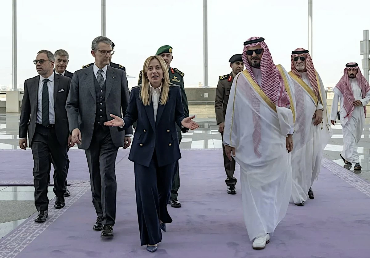 Italian Prime Minister Giorgia Meloni arrives in Jeddah, begins Gulf visit