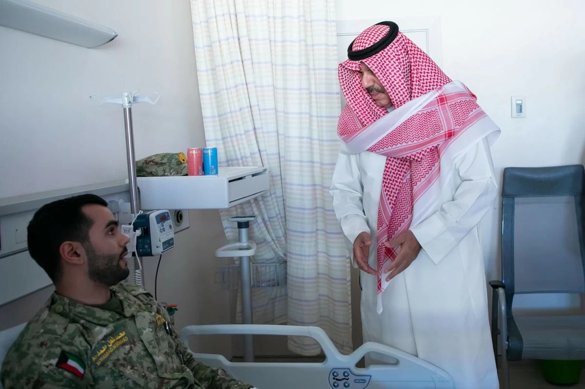 Kuwait National Guard Deputy Commanders Visit Injured Personnel After Drone Incident
