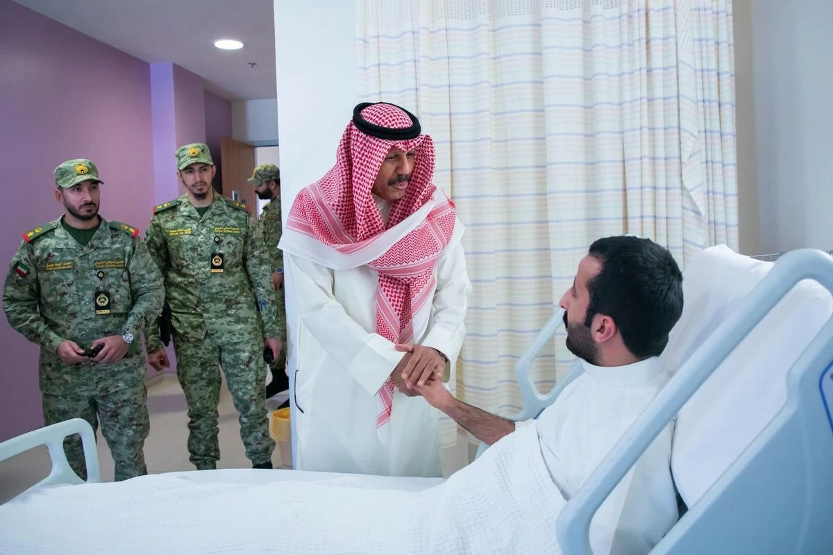 Kuwait National Guard Deputy Commanders Visit Injured Personnel After Drone Incident