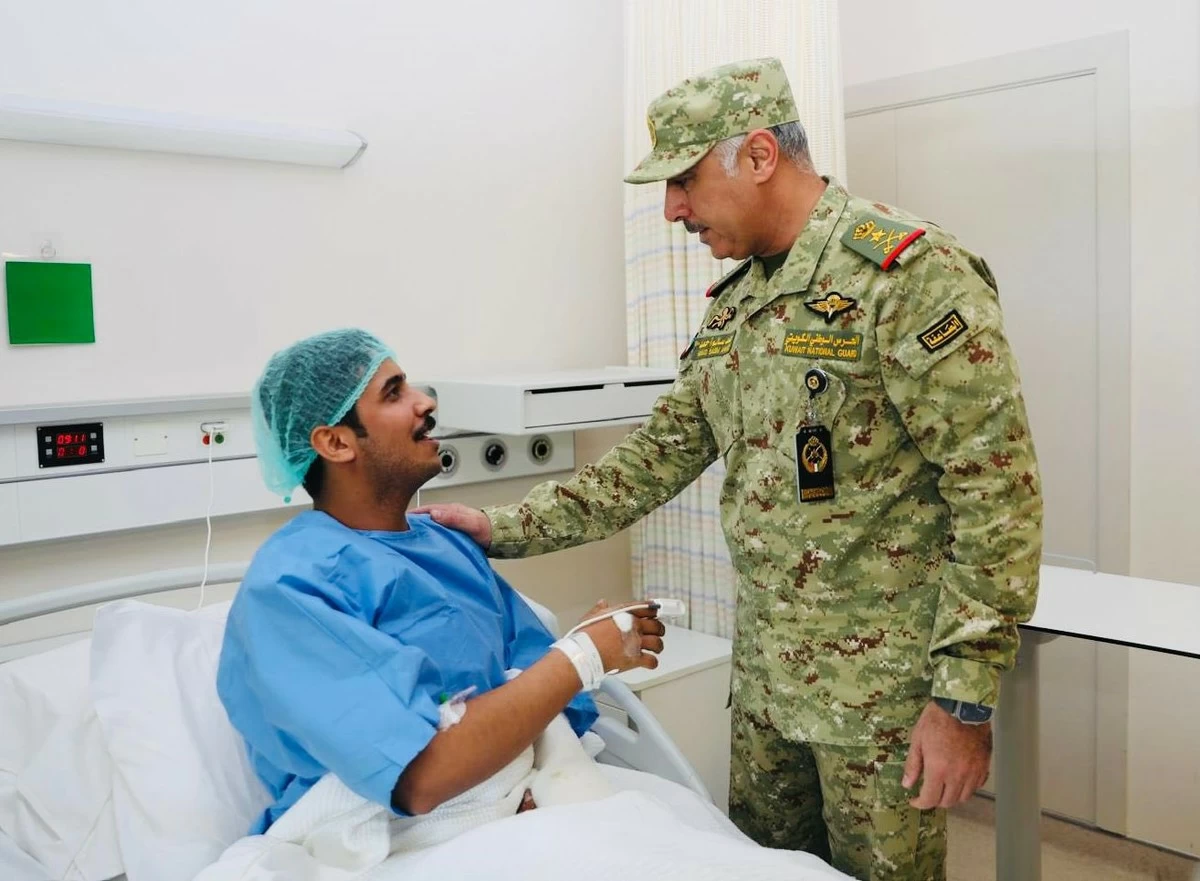 Kuwait National Guard Deputy Commanders Visit Injured Personnel After Drone Incident