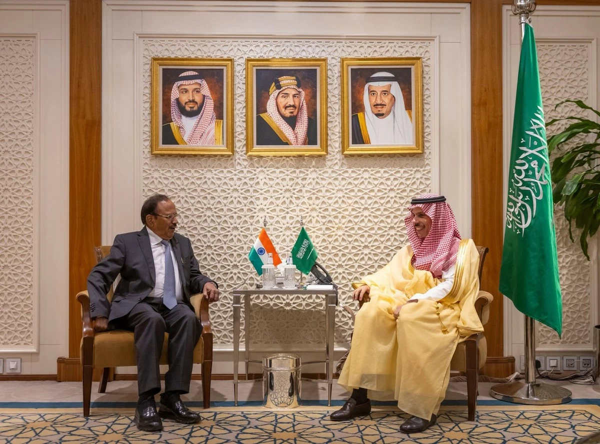 Saudi FM, India&rsquo;s NSA Hold Talks in Riyadh on Cooperation and Regional Developments