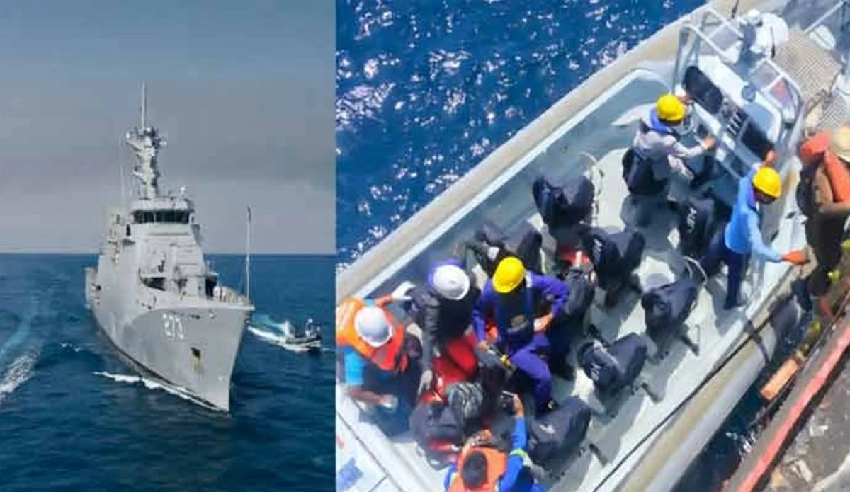 Humanity First: Pakistan Navy Assists 6 Indian Nationals Aboard MV Gautam in Arabian Sea