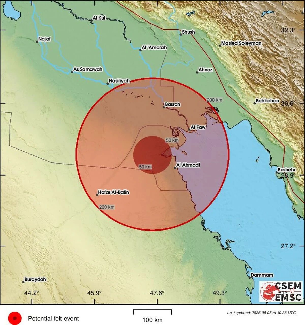 Mild Tremors Reported in Kuwait