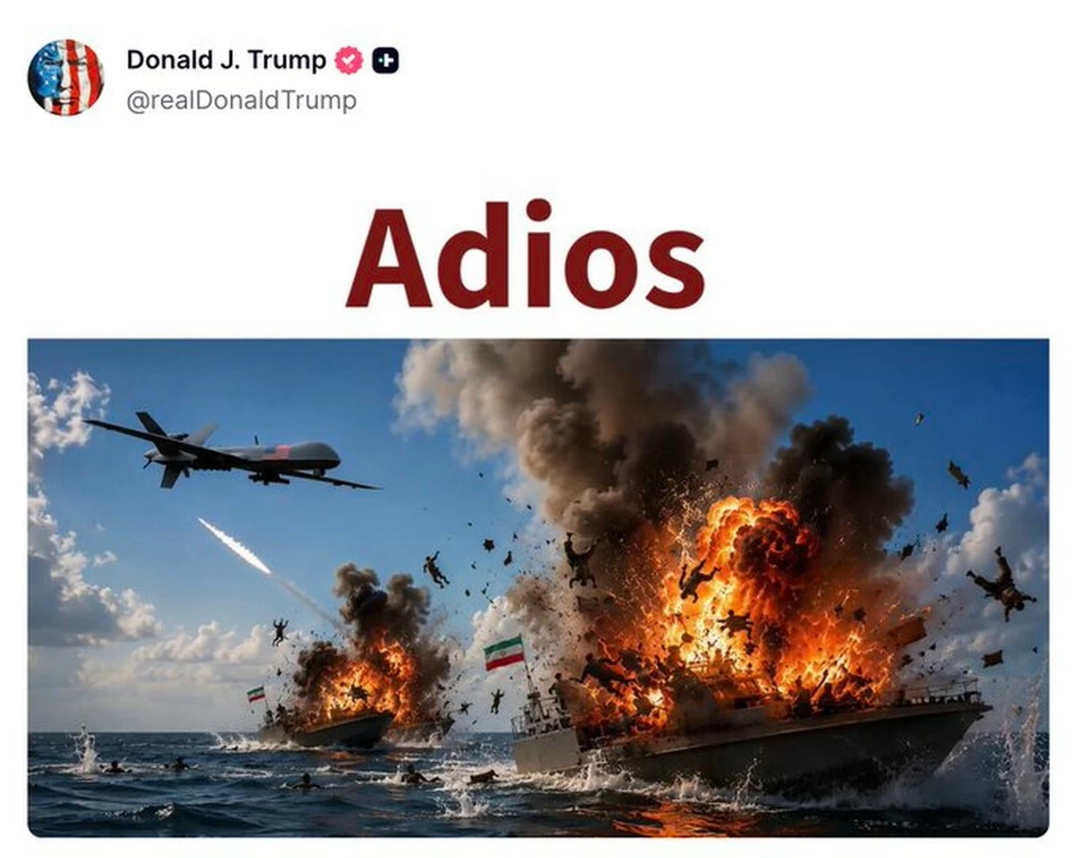 Trump Shares AI-Generated Strike Image While Iran Reports 33 Ships Cleared in Hormuz