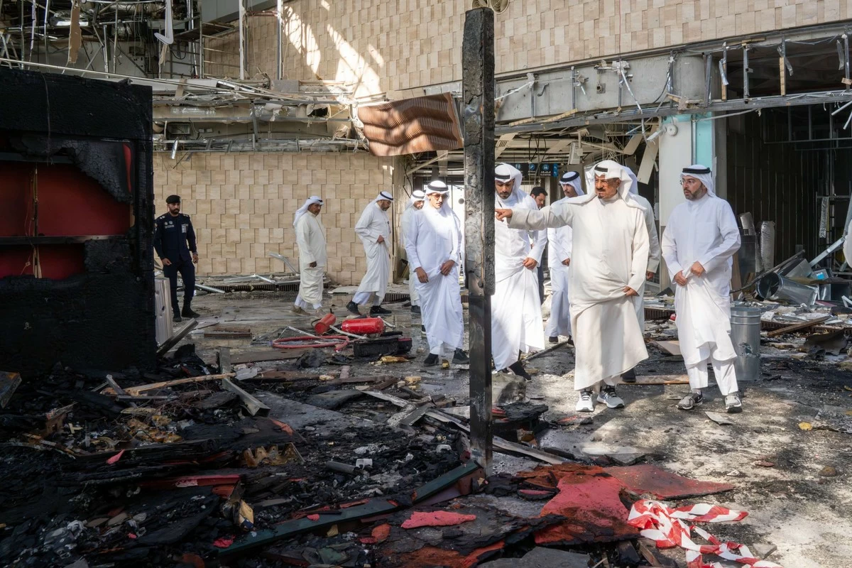 Prime Minister Visits Kuwait Airport T1 Following Drone Attack and Damage Assessment