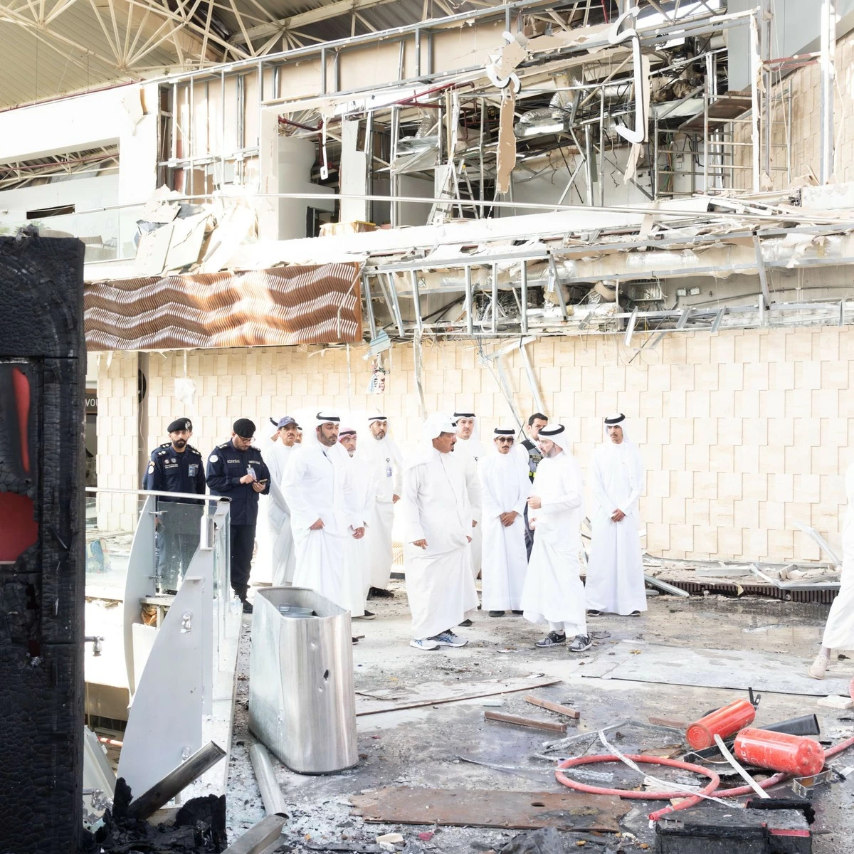 Prime Minister Visits Kuwait Airport T1 Following Drone Attack and Damage Assessment