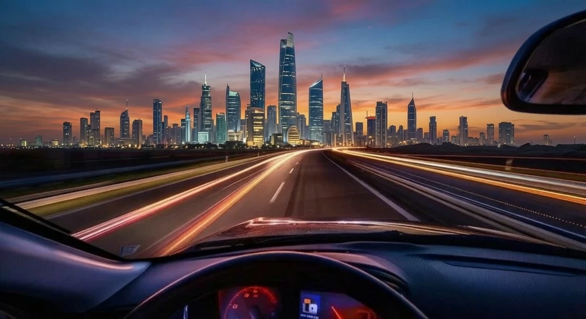 Two Kuwaitis driving at 171 km/hour in a lock-up
