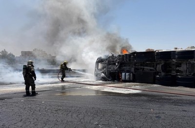 One Killed in Collision, Rollover and Tanker Fire on Fahaheel ...