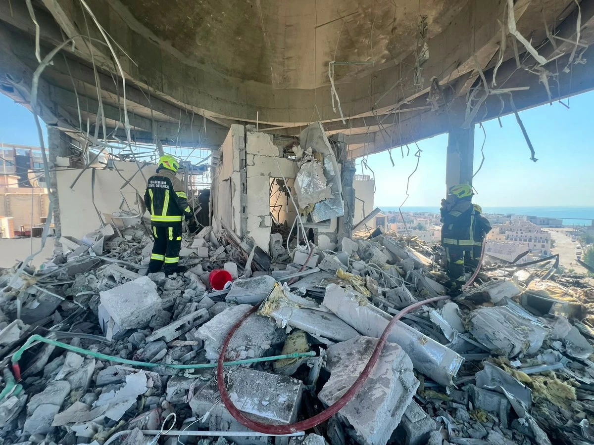 Bahrain Intercepts Iranian Attacks, Residential Building Damaged in Latest Strike