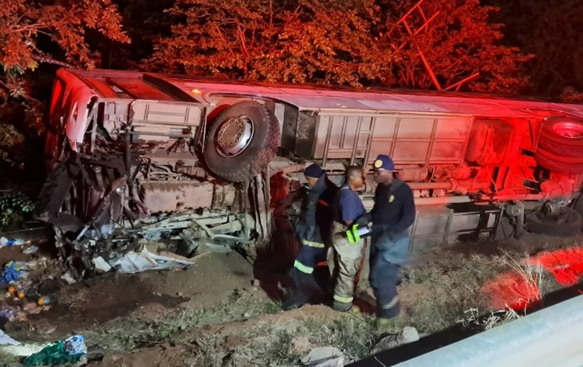 Bus crash in South Africa's Western Cape leaves 16 dead and 20 injured