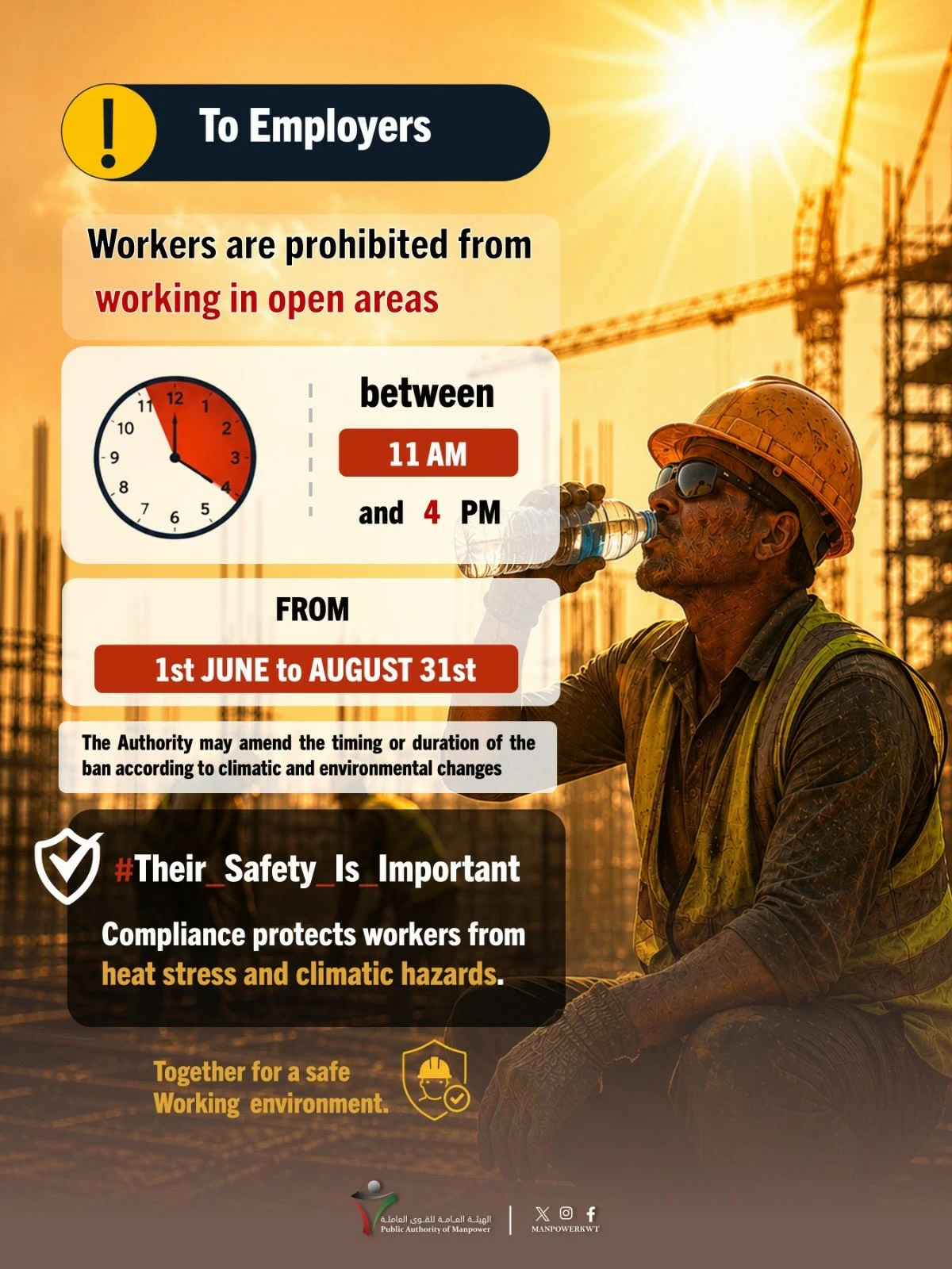 Adaptive policy for midday work ban