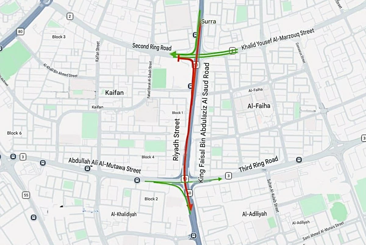 Kuwait to close section of Riyadh Street for three days starting Friday
