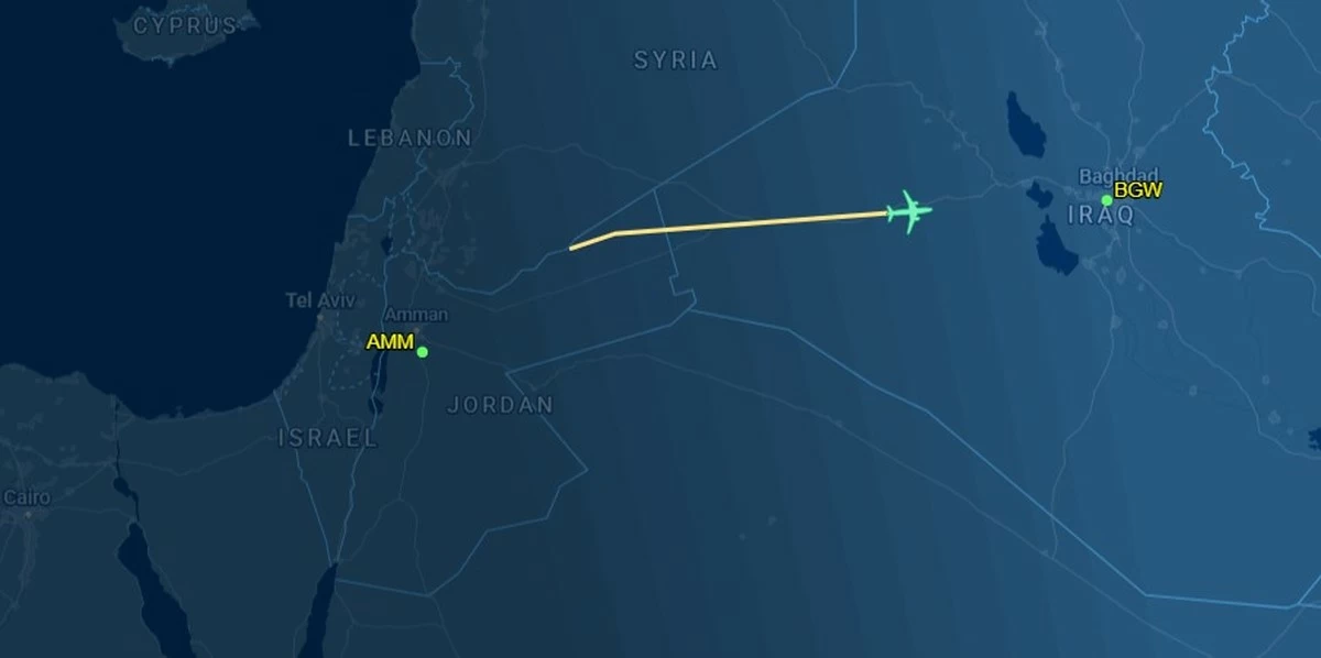 Iran Claims Strike on Jordan Air Base as Flight Tracking Data Shows Suspended Air Traffic