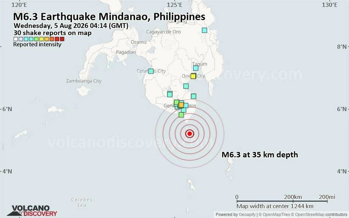 6.4-Magnitude Earthquake Strikes Off Southern Philippines