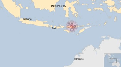Five dead after 7.7-magnitude earthquake strikes Indonesia