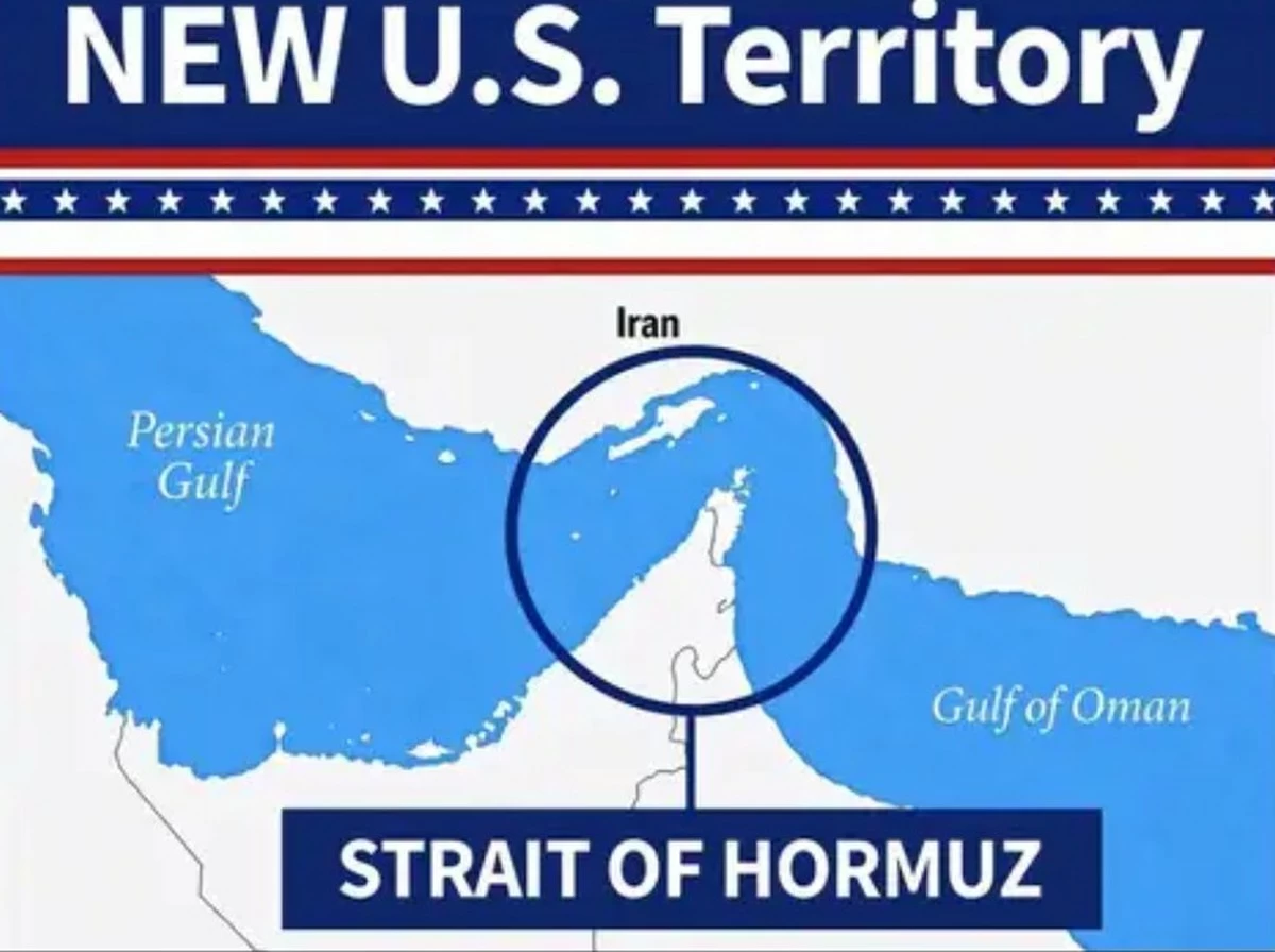 Trump Escalates Hormuz Rhetoric With &lsquo;New US Territory&rsquo; Map