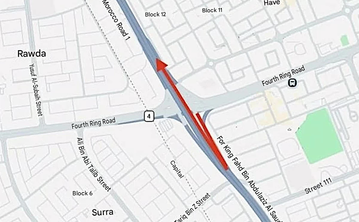 Avoid Traffic Jams on King Fahd Road Toward Kuwait City Near Jabriya Until Sept. 13