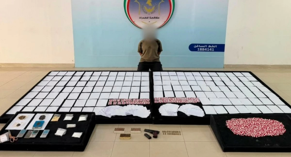 Kuwait authorities arrest Kuwaiti citizen with cocaine, hashish, Lyrica and firearms