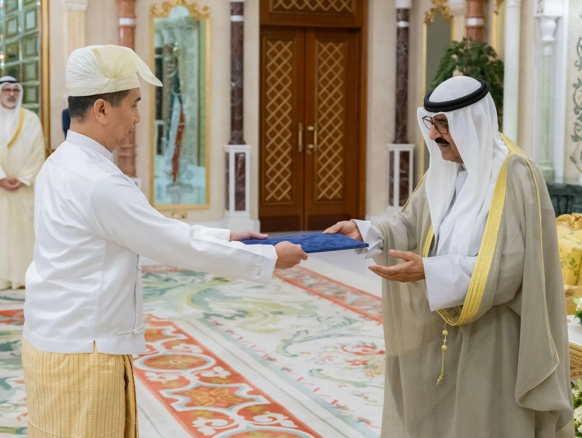 HH Amir receives credentials of newly-appointed ambassadors to Kuwait