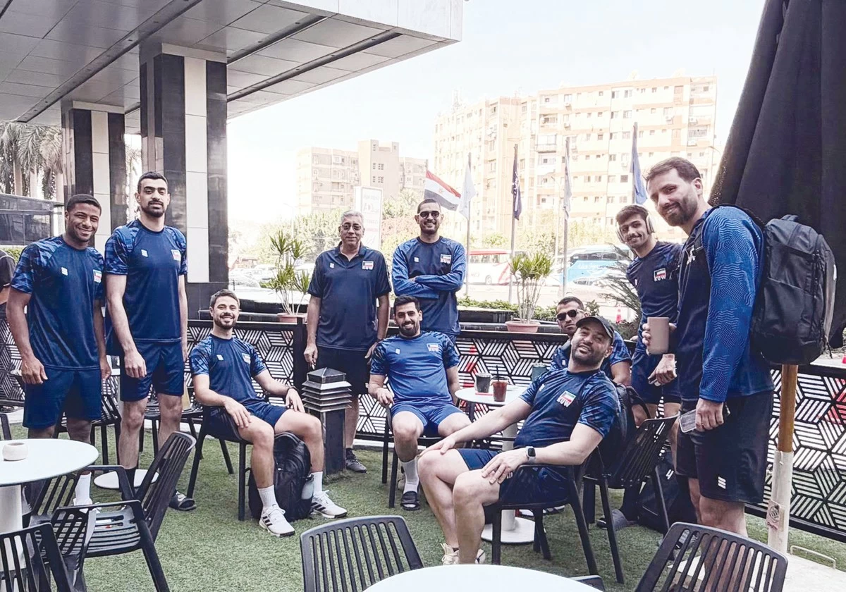 Kuwait volleyball team takes on Arab Contractors in Cairo friendly
