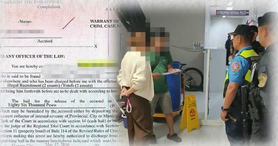 Gesuchte philippinische Frau vor Flug nach Dubai am Flughafen Manila ...